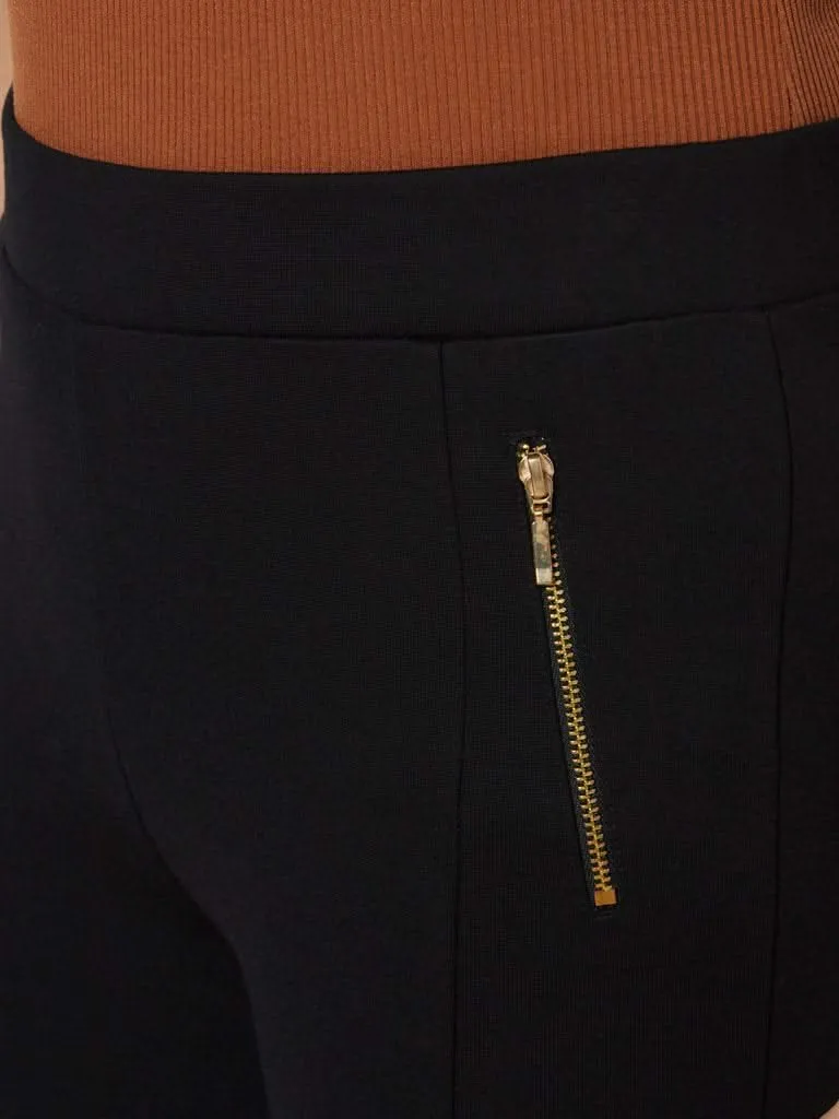 Wardrobe Black Zip Design Kesper Pointe Pants