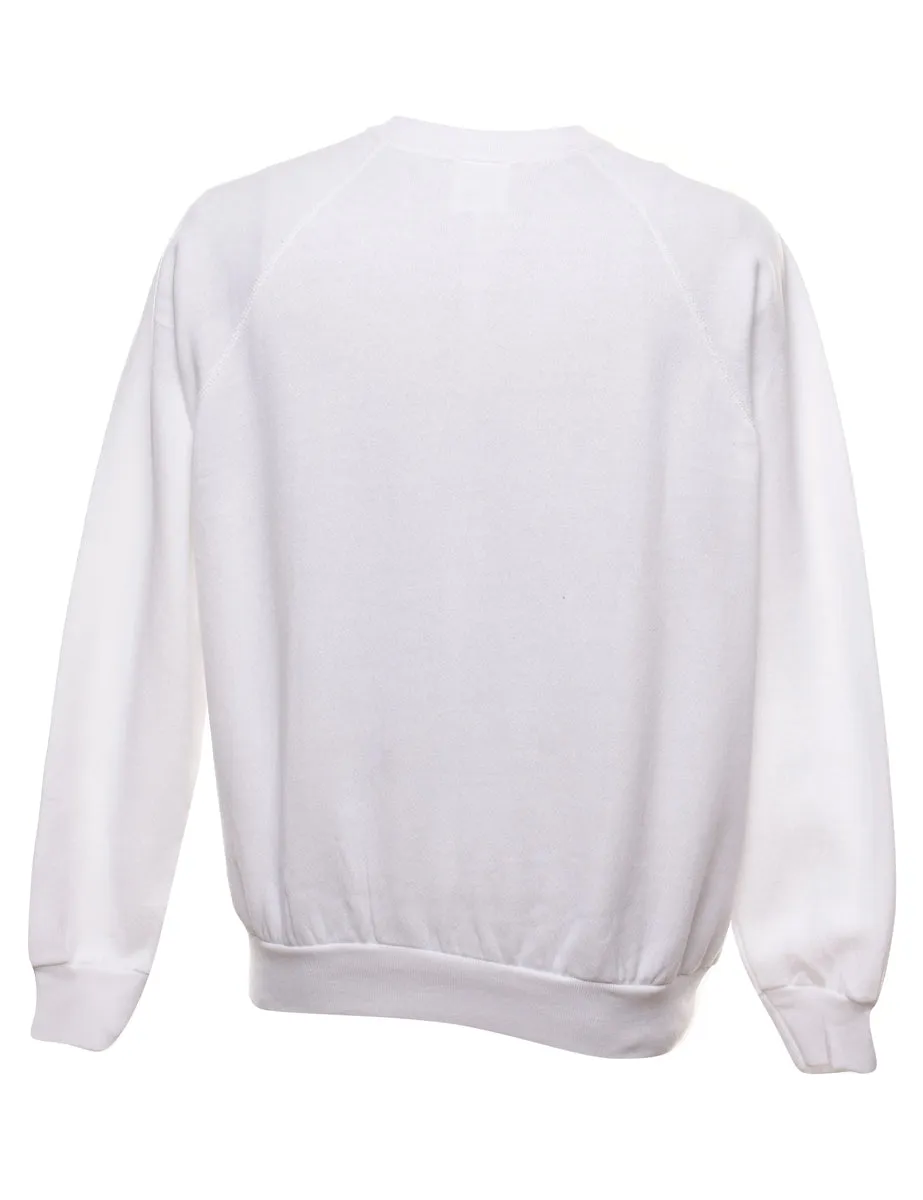 White Plain Sweatshirt - L