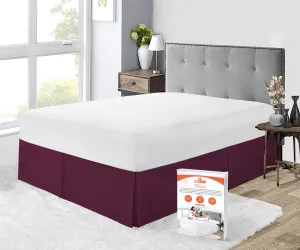 WINE PLEATED BED SKIRT
