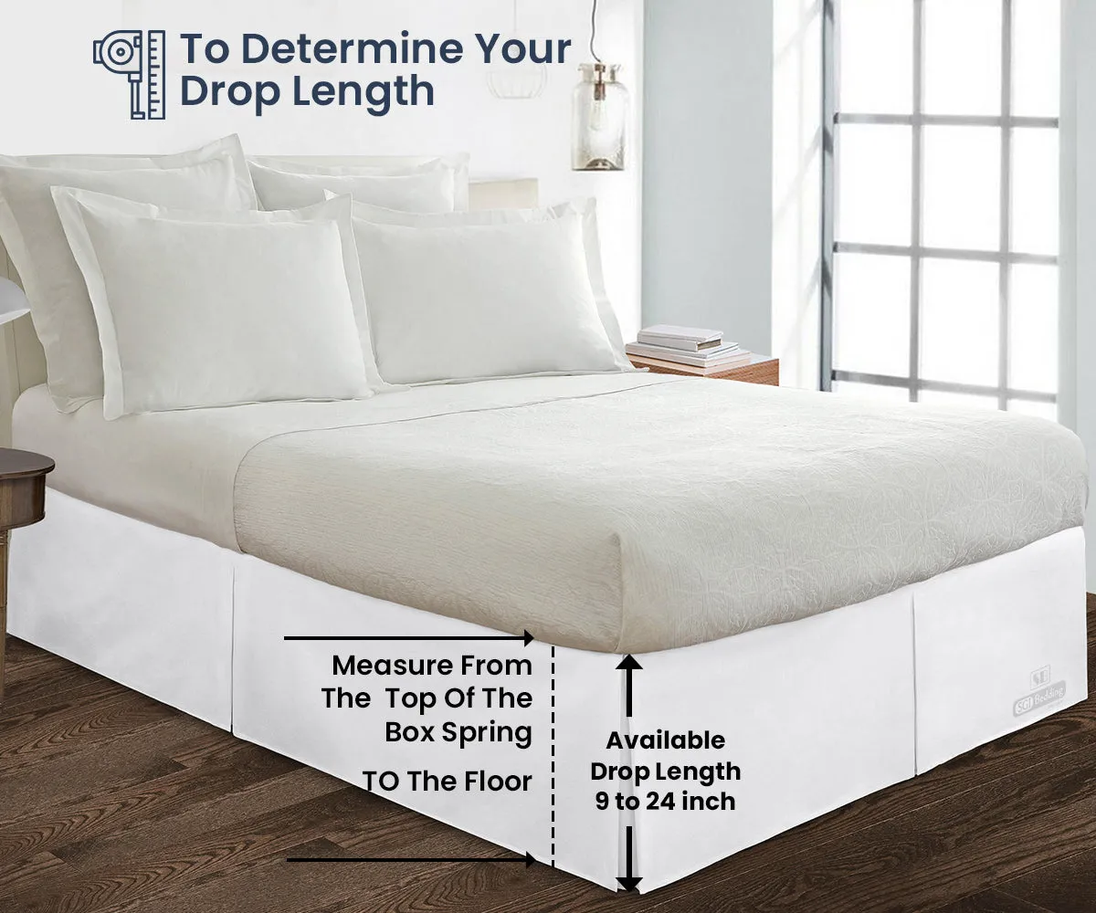 WINE PLEATED BED SKIRT
