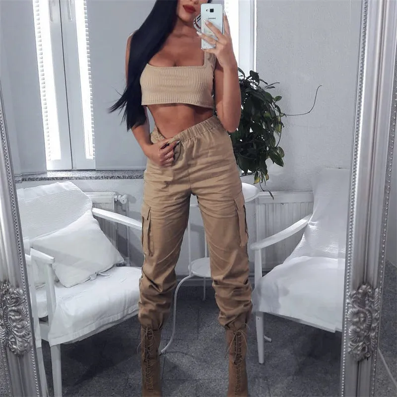 Women's Spring Casual Cargo Pants With Big Pockets