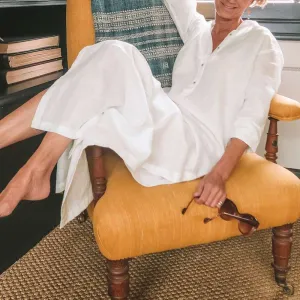 Women's Summer Casual Cotton V-Neck Loose Maxi Dress