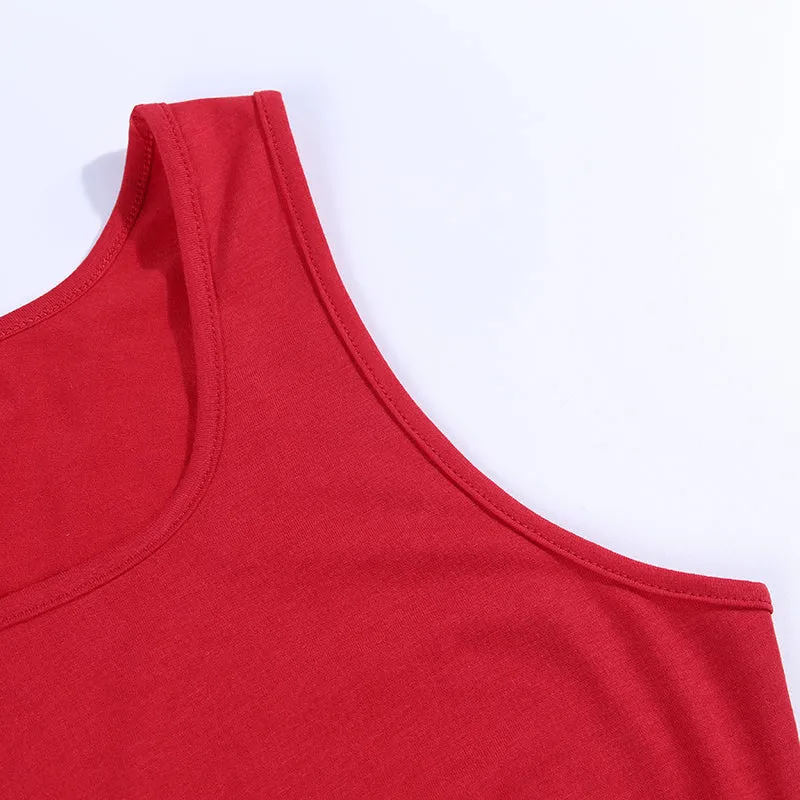 Women's Summer Elastic Skinny Sleeveless Solid Dress