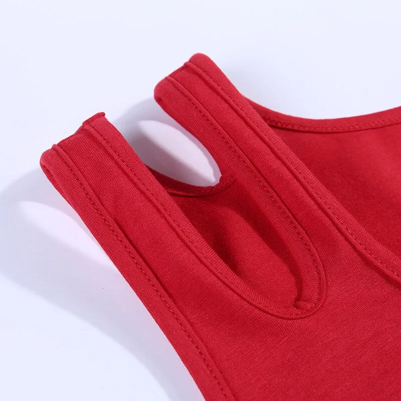 Women's Summer Elastic Skinny Sleeveless Solid Dress