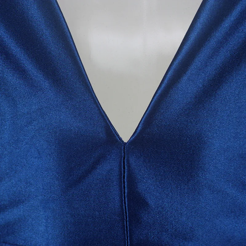 Women's Summer Polyester V-Neck Backless Long Dress