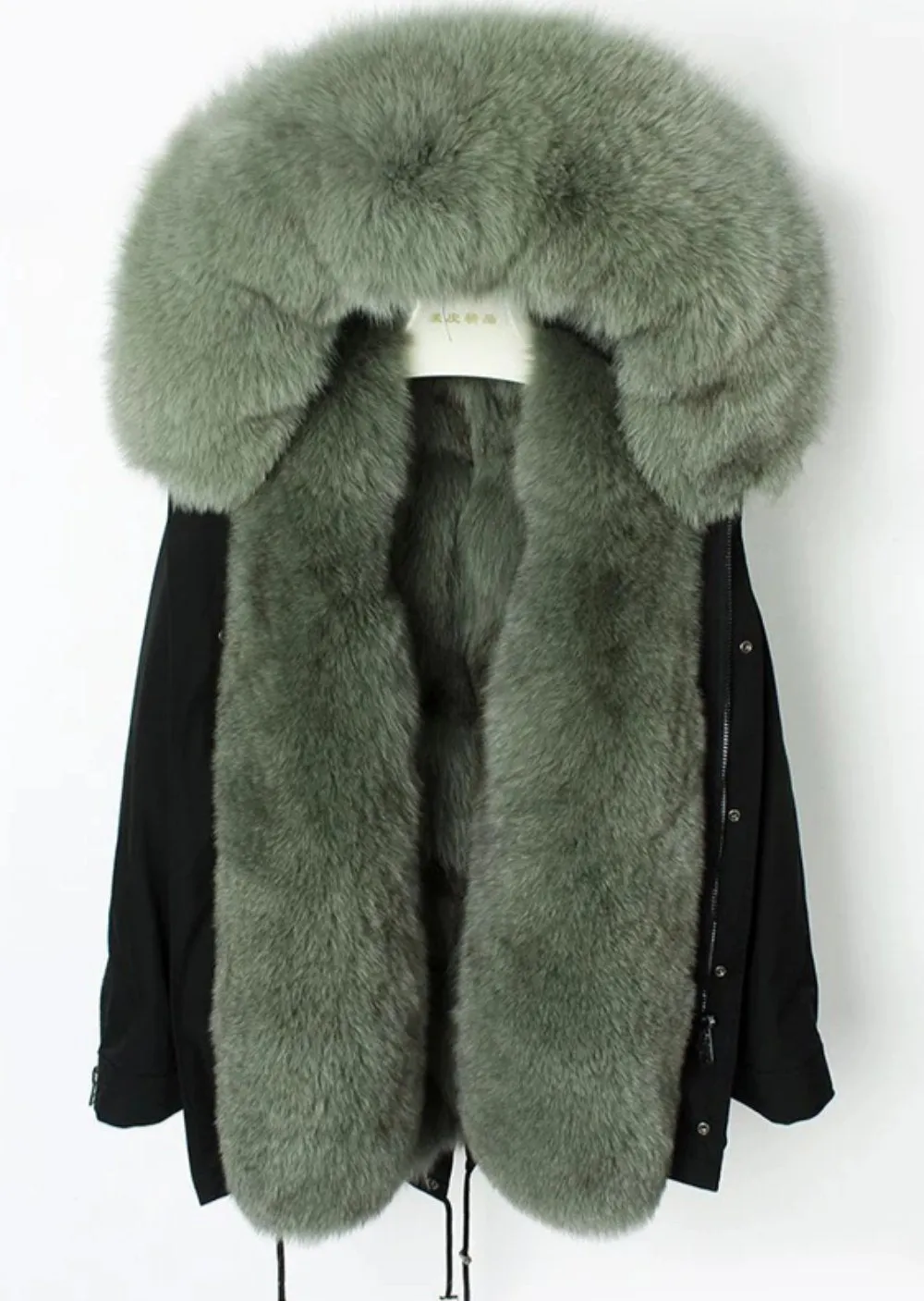 Women's Winter Casual Hooded Waterproof Short Parka With Fox Fur